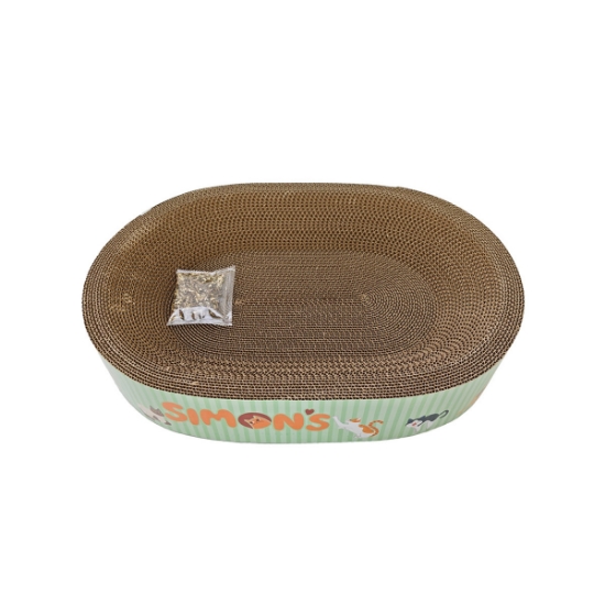 Picture of TOY CAT SIMONS CORRUGATED Bed with Catnip - Oval