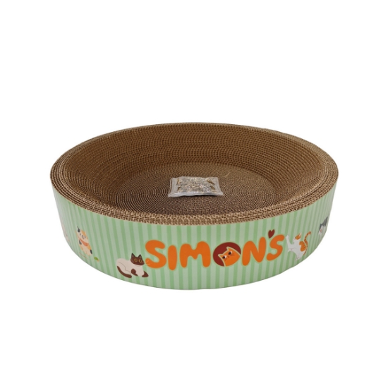 Picture of TOY CAT SIMONS CORRUGATED Bed with Catnip - Round