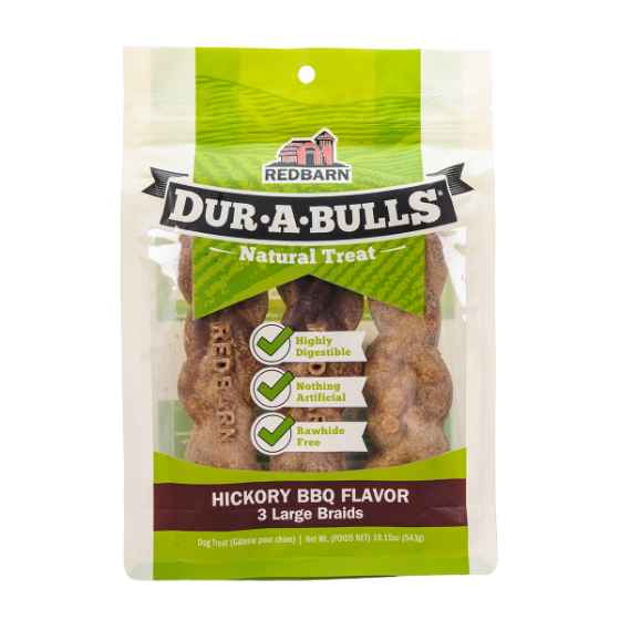 Picture of TREAT CANINE REDBARN DUR-A-BULLS HICKORY BBQ BRAIDS Large - 3/pk