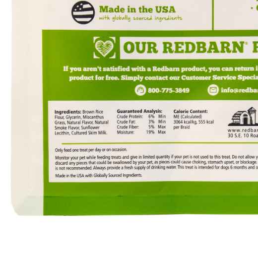 Picture of TREAT CANINE REDBARN DUR-A-BULLS HICKORY BBQ BRAIDS Large - 3/pk