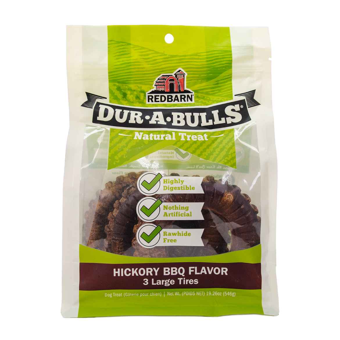 Picture of TREAT CANINE REDBARN DUR-A-BULLS HICKORY BBQ TIRE Large - 3/pk