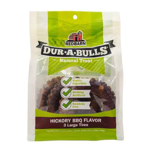 Picture of TREAT CANINE REDBARN DUR-A-BULLS HICKORY BBQ TIRE Large - 3/pk