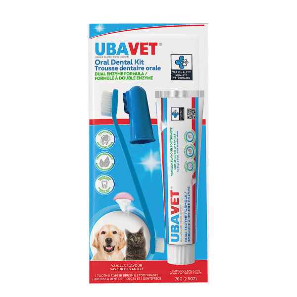 Picture of UBAVET DUAL ENZYME DENTAL KIT for DOGS AND CATS