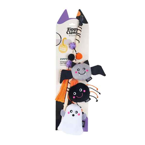 Picture of HALLOWEEN TOY FELINE ZIPPYCLAWS Zippy Stick – Ghost with Friends 