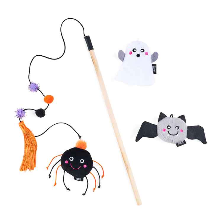 Picture of HALLOWEEN TOY FELINE ZIPPYCLAWS Zippy Stick – Ghost with Friends 