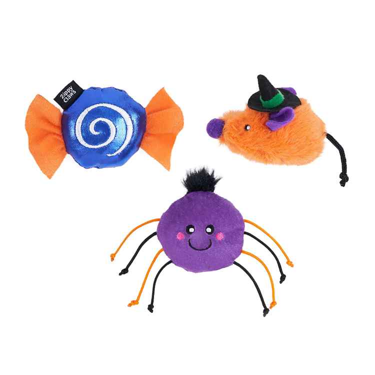 Picture of HALLOWEEN TOY FELINE ZIPPYCLAWS Spooky Friends – 6/pk 