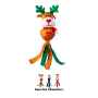 Picture of XMAS HOLIDAY CANINE KONG Wubba Assorted - Large
