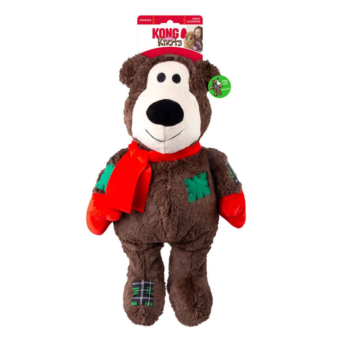 Picture of XMAS HOLIDAY CANINE KONG Wild Knots Bear Assorted - X Large 