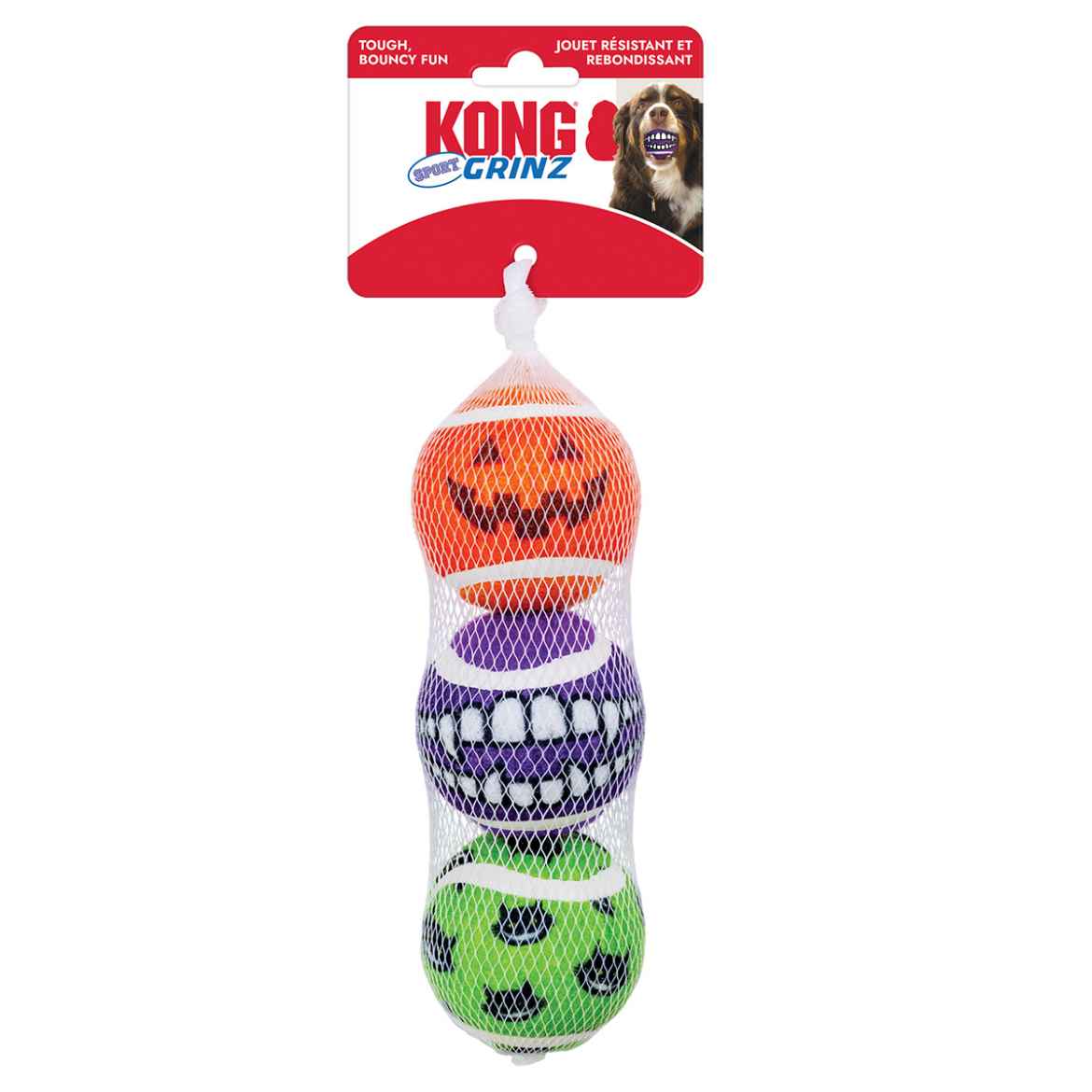 Picture of HALLOWEEN TOY DOG GRINZ SPORTS BALLS Medium - 3/pk 