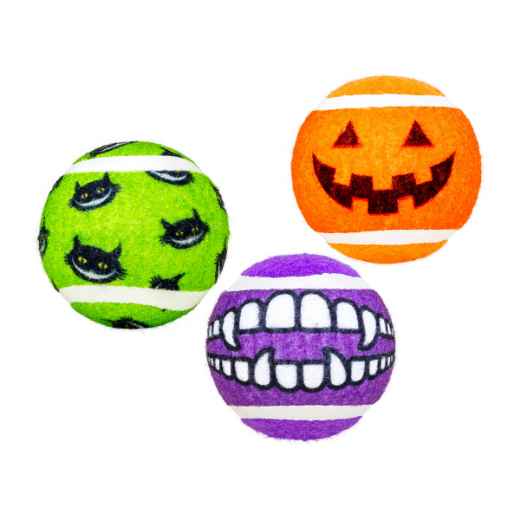 Picture of HALLOWEEN TOY DOG GRINZ SPORTS BALLS Medium - 3/pk 
