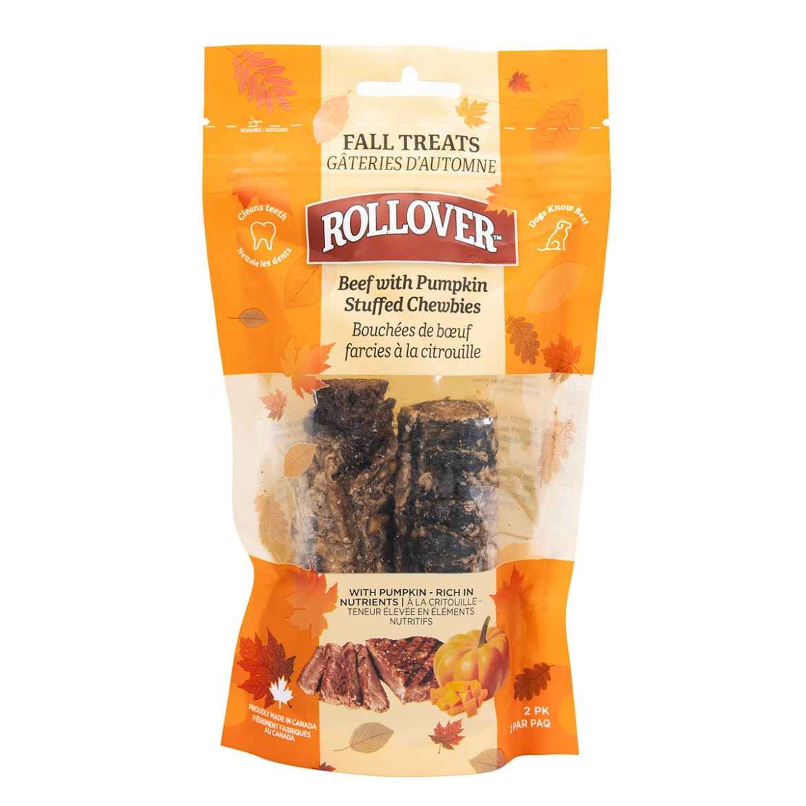 Picture of ROLLOVER BEEF with PUMPKIN STUFFED CHEWBIES - 2/pk