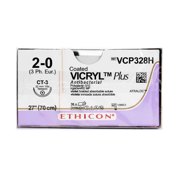 Picture of VICRYL 2/0 PLUS VIOLET 27in CT-3 - 36's