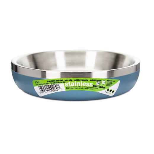 Picture of BOWL CAT VAN NESS Insulated Stainless Steel Non Slip Dish - 8oz
