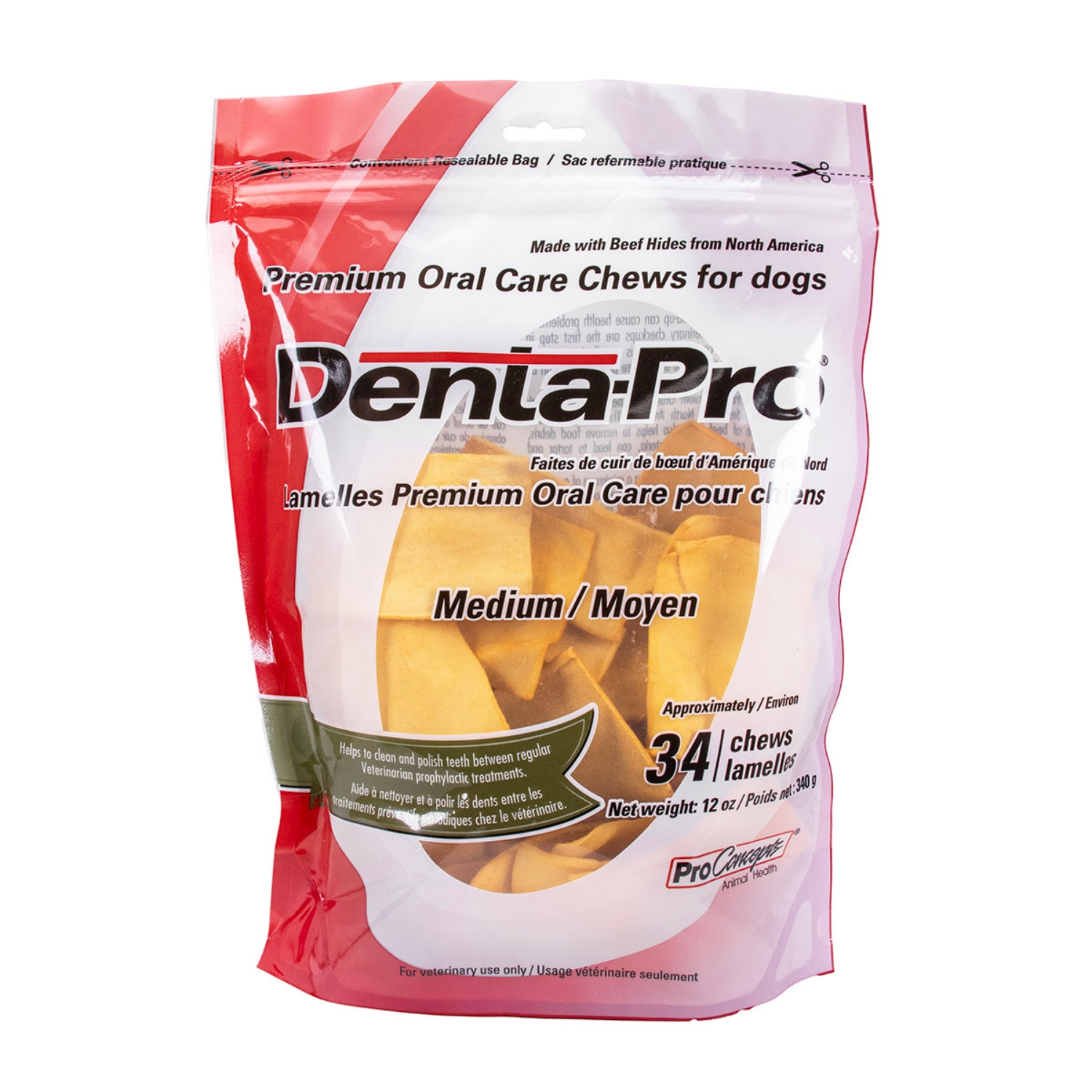 Picture of DENTA PRO PREMIUM ORAL CHEW for DOGS MEDIUM 12oz (340g) - 43s