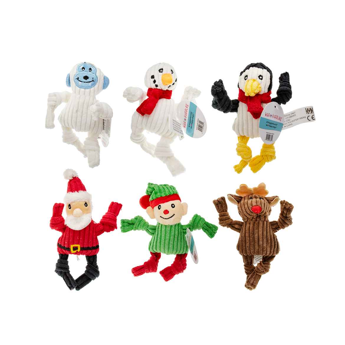 Picture of XMAS HOLIDAY CANINE HUGGLE HOUND WEE HUGGLES SANTA'S WORKSHOP - 6/pk