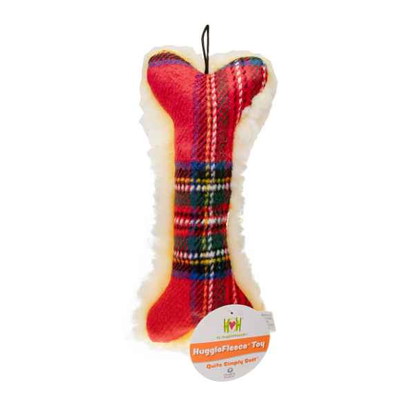 Picture of XMAS HOLIDAY CANINE HUGGLE HOUND TARTAN & HUGGLE FLEECE BONE - 12in