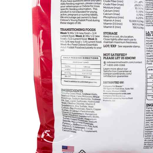 Picture of OXBOW ESSENTIALS ADULT RABBIT FOOD - 4.53kg/10lbs