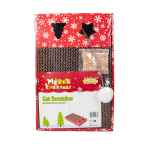 Picture of XMAS HOLIDAY CAT PAWISE Scratcher with Toy - 33cm x  22cm x 5cm