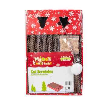 Show details for XMAS HOLIDAY CAT PAWISE Scratcher with Toy - 33cm x  22cm x 5cm Picture of XMAS HOLIDAY CAT PAWISE Scratcher with Toy - 33cm x  22cm x 5cm