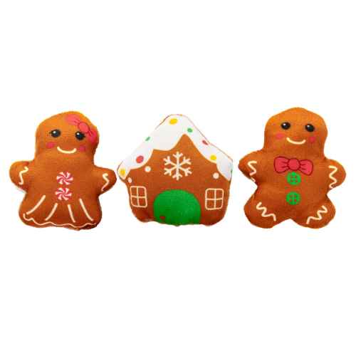 Picture of XMAS HOLIDAY CAT PAWISE Gingerbread Man Family - 3/pk