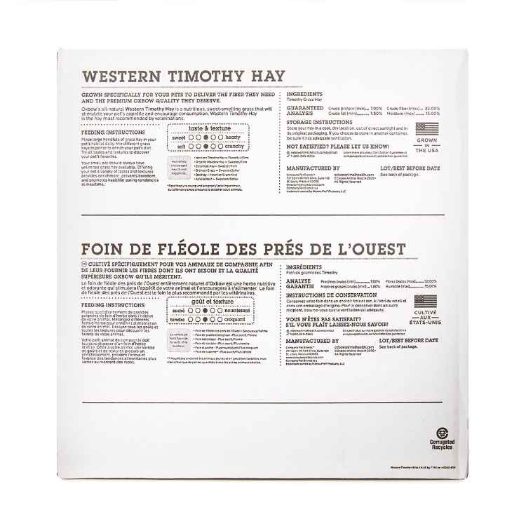 Picture of OXBOW WESTERN TIMOTHY HAY - 9lb/4kg