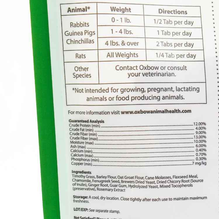 Picture of OXBOW NATURAL SCIENCE DIGESTIVE SUPPORT - 120g/4.2oz