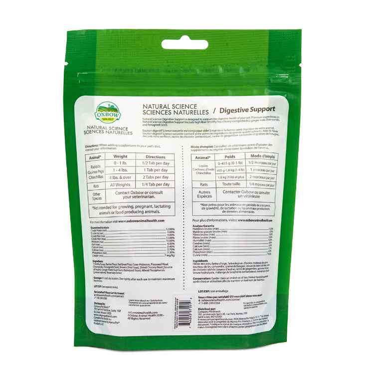 Picture of OXBOW NATURAL SCIENCE DIGESTIVE SUPPORT - 120g/4.2oz