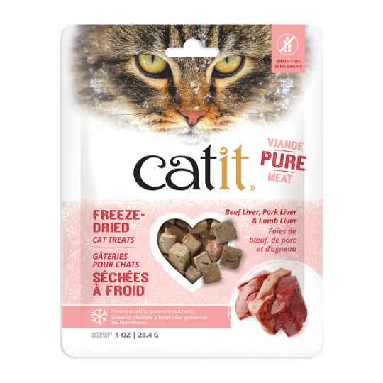 Picture of TREAT FELINE CATIT FREEZE DRIED RAW Beef, Pork and Lamb Liver - 1oz
