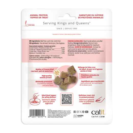 Picture of TREAT FELINE CATIT FREEZE DRIED RAW Beef, Pork and Lamb Liver - 1oz
