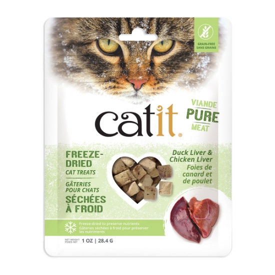 Picture of TREAT FELINE CATIT FREEZE DRIED RAW Duck and Chicken Liver - 1oz