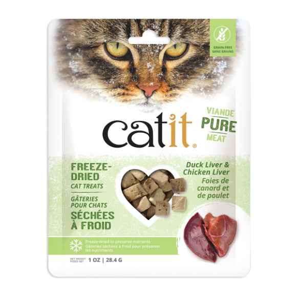 Picture of TREAT FELINE CATIT FREEZE DRIED RAW Duck and Chicken Liver - 1oz