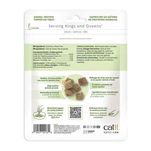 Picture of TREAT FELINE CATIT FREEZE DRIED RAW Duck and Chicken Liver - 1oz