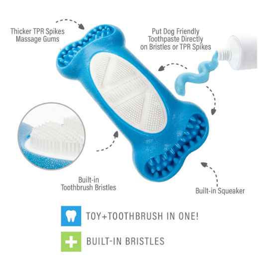Picture of TOY DOG BRUSH ' N BITE - Blue