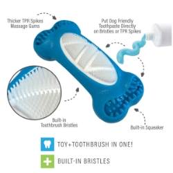 Picture of TOY DOG BRUSH ' N BITE - Blue