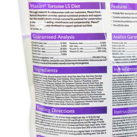 Picture of MAZURI TORTOISE DIET LS - 12oz