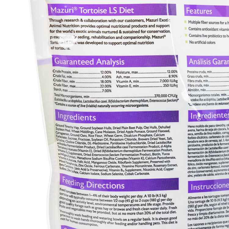 Picture of MAZURI TORTOISE DIET LS - 12oz