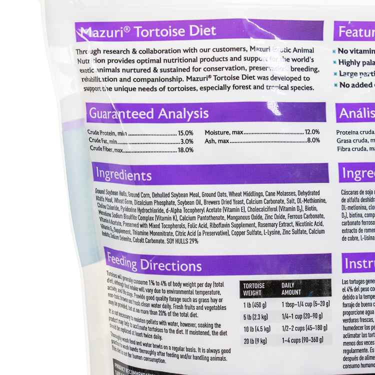 Picture of MAZURI TORTOISE DIET - 1.25lb