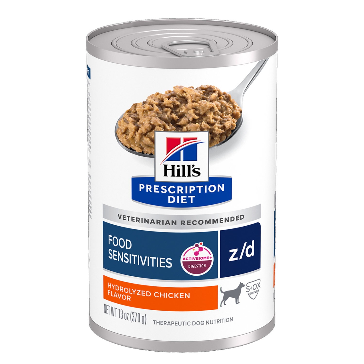 Picture of Hills Prescription Diet Z/D Food Sensitivities Skin/Food Sensitivities Wet Dog Food- 12x370g Cans