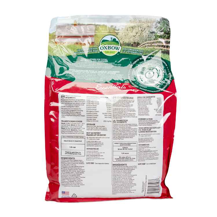 Picture of OXBOW ESSENTIALS ADULT GUINEA PIG FOOD - 4.53kg/10lbs