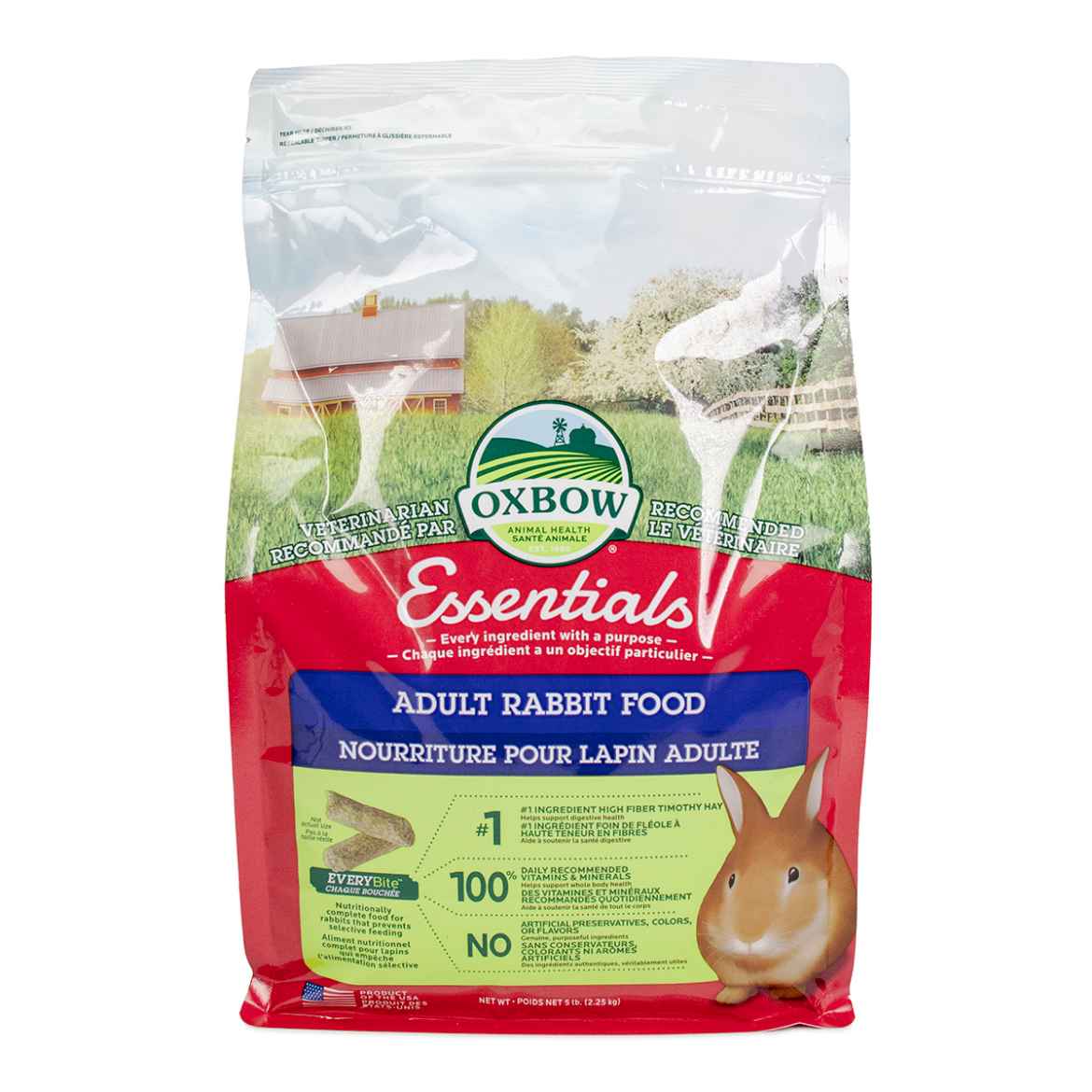 Picture of OXBOW ESSENTIALS ADULT RABBIT FOOD  - 2.25kg/5lb