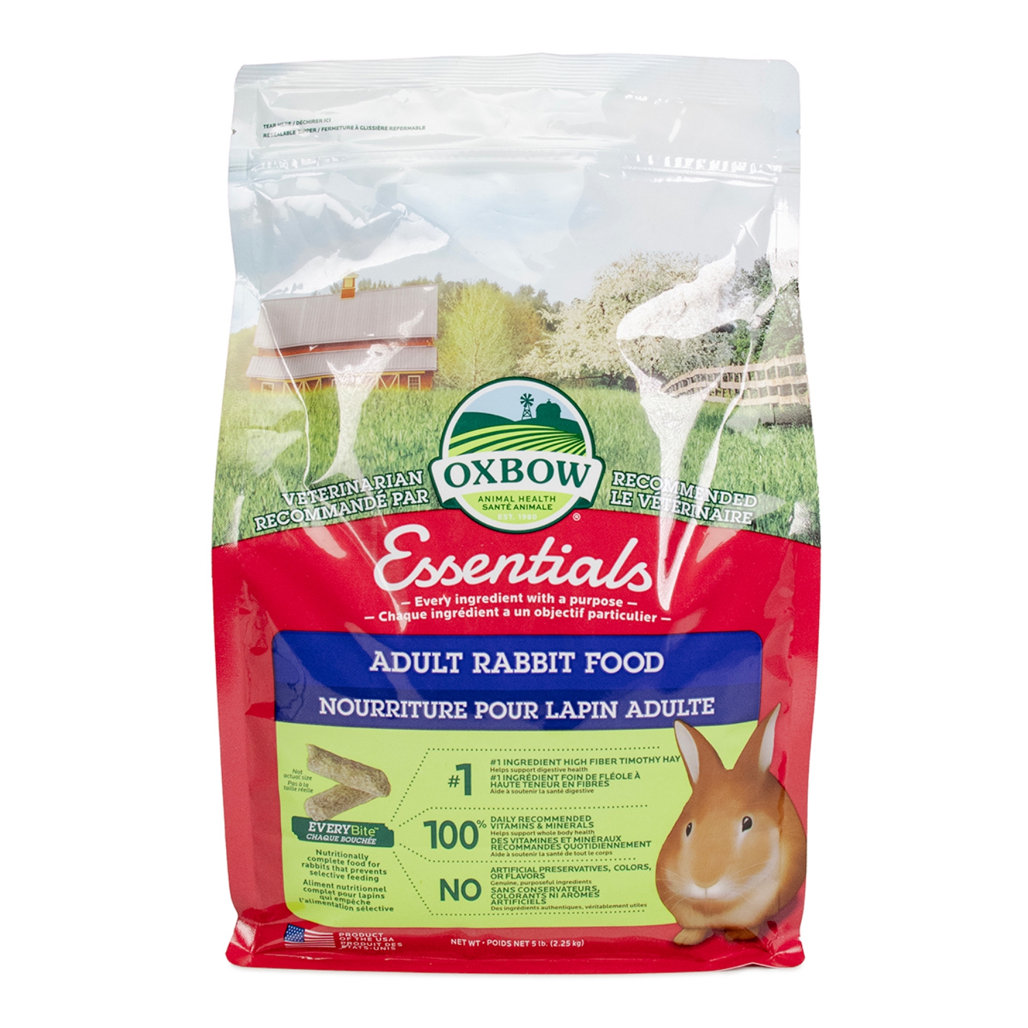 Picture of OXBOW ESSENTIALS ADULT RABBIT FOOD  - 2.25kg/5lb