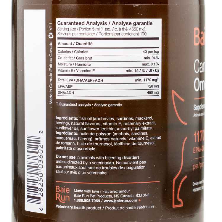 Picture of BAIE RUN CANINE OMEGA-3 LIQUID - 500ml