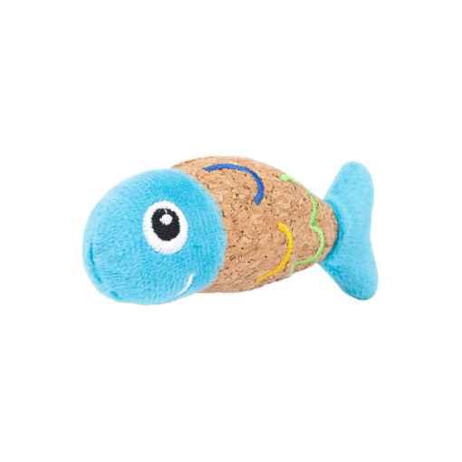Picture of TOY CAT SILVER PAW ECO CORK and PLUSH FISH