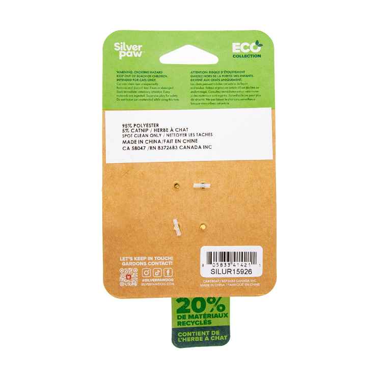 Picture of TOY CAT SILVER PAW ECO PLUSH BUMBLEBEE with CATNIP