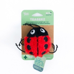 Picture of TOY CAT SILVER PAW ECO PLUSH LADYBUG with CATNIP