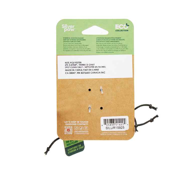 Picture of TOY CAT SILVER PAW ECO PLUSH LADYBUG with CATNIP