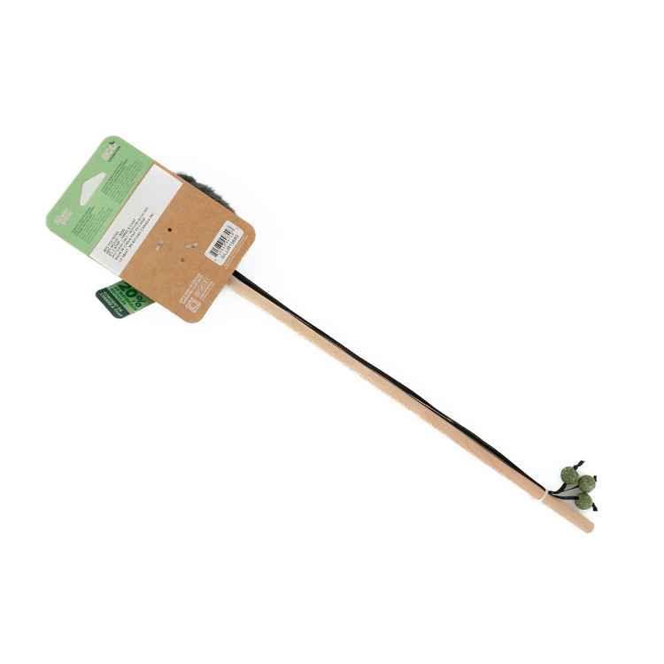 Picture of TOY CAT SILVER PAW ECO GREY BEAR TEASER WAND