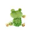 Picture of TOY CAT SILVER PAW ECO RATTAN BALL & BELLS - Frog