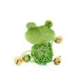 Picture of TOY CAT SILVER PAW ECO RATTAN BALL & BELLS - Frog