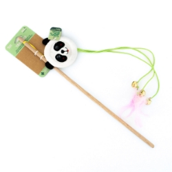 Picture of TOY CAT SILVER PAW ECO WHITE PANDA TEASER WAND